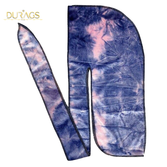 Durag velours shade bleu, effet tie-dye