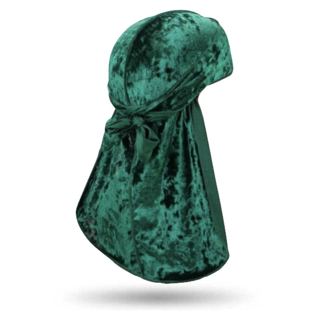 durag velours tête de mort orange