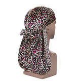 Durag Velours Leopard Rose