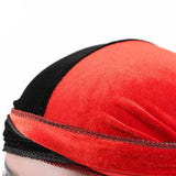 Durag Velours Rouge & Noir