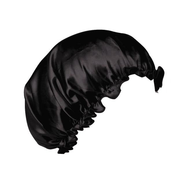 Bonnet en satin noir