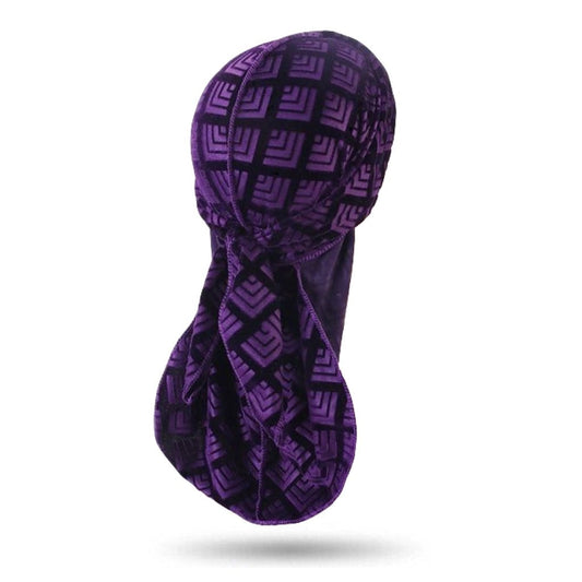 Durag Velours Purple Mosaic