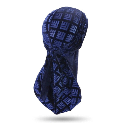 Durag Velours Blue Mosaic