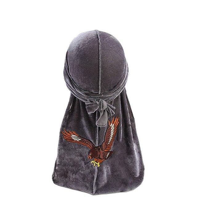 Durag velours aigle gris