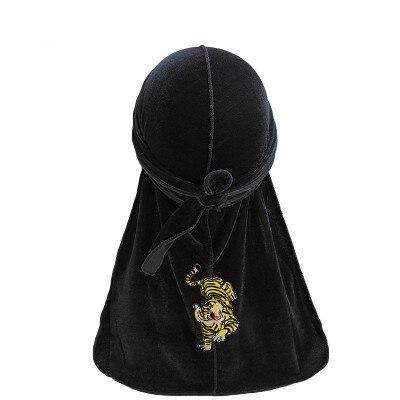 Durag velours tigre noir