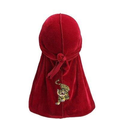 Durag velours tigre rouge