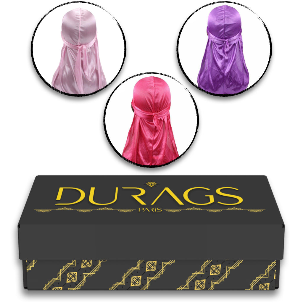 Lot de Durag Pink Waves
