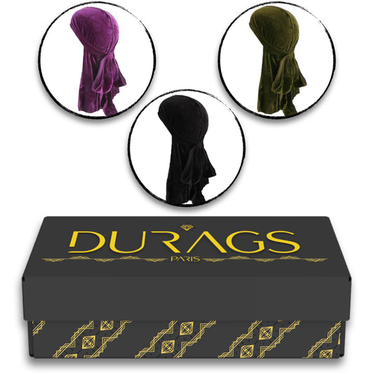 Lot de Durag Velours Jungle Wave