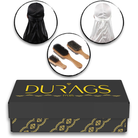 Lot de Durag  3 Double Brosses à Waves