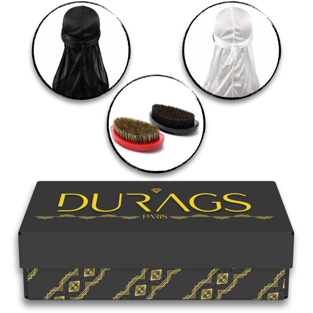 Lot de Durag  2 Brosses à Waves