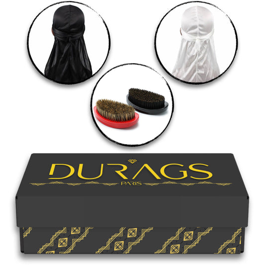 Lot de Durag  2 Brosses à Waves