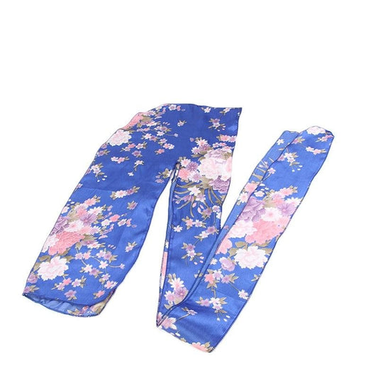 Durag Bleu à Fleurs