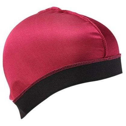 Wave cap satin bordeaux