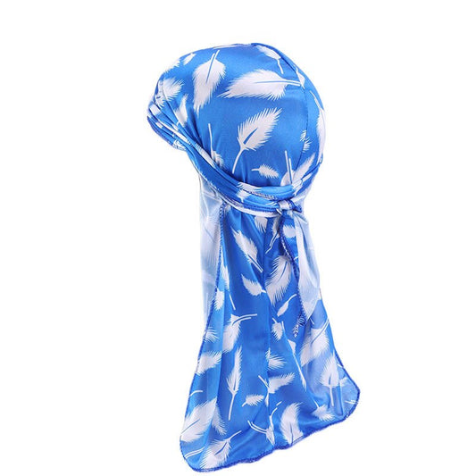 Durag Bleu Plumes