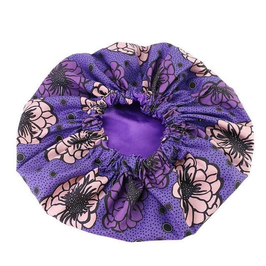Bonnet Satin Purple Flowers | Durags.fr
