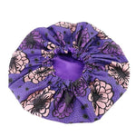 Bonnet Satin Purple Flowers | Durags.fr