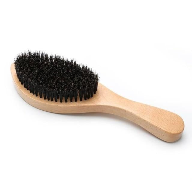 Brosse à waves beige bois