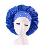Bonnet de nuit en satin Bleu | Durags.fr