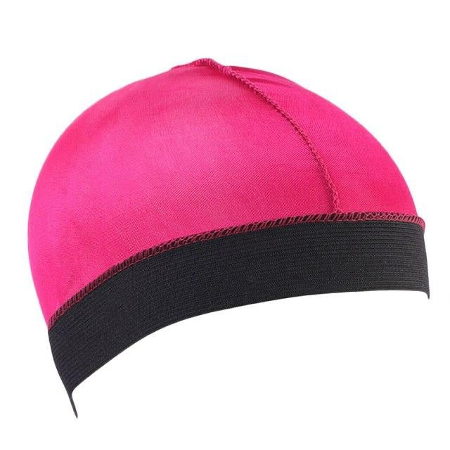 Wave cap satin fuchsia