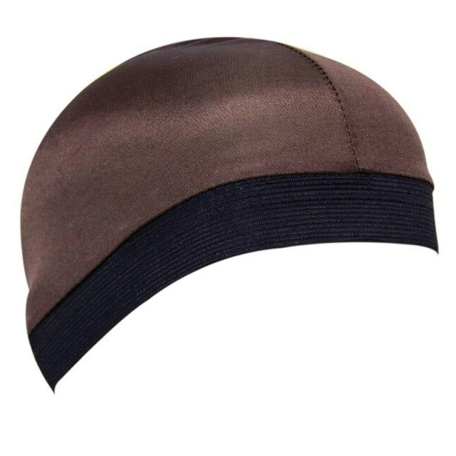 Wave cap satin marron